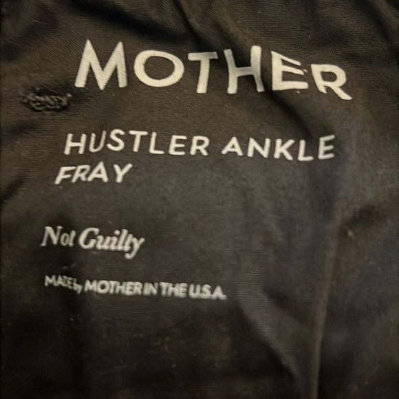MOTHER The Hustler Ankle Fray Not Guilt Black Jeans Size 30 - Picture 8 of 10